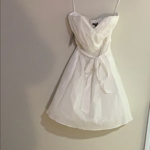 Express white cotton strapless dress. NWT!
